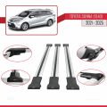 Toyota Sienna 4 (XL40) 2021 ve Sonrası ile Uyumlu FLY Model Ara Atkı Tavan Barı Gri 3 Adet