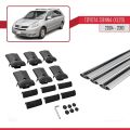 Toyota Sienna 2 (XL20) 2004-2010 Arası ile Uyumlu FLY Model Ara Atkı Tavan Barı Gri 3 Adet