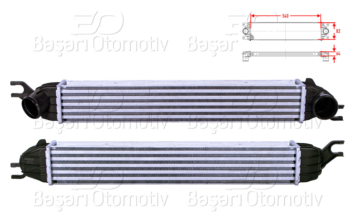 MINI Cooper S R56 JCW Clubman R55 Convertible R57 Coupe R58 2006 ve Sonrası Uyumlu Turbo Radyatörü (Intercooler)