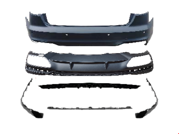 Audi A4 2020 ve Sonrası Arka Tampon Seti S-Line Siyah Çitalı