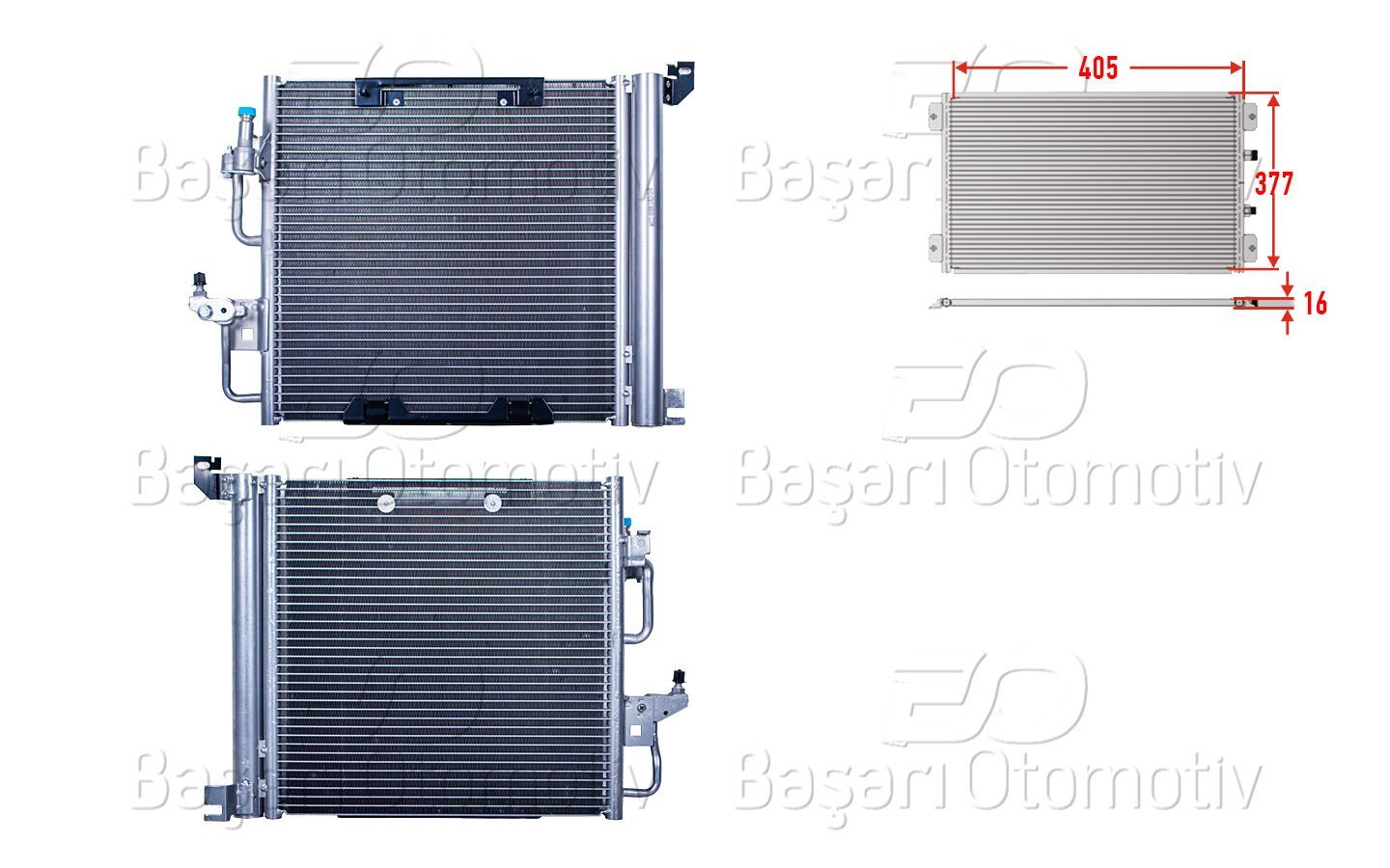 Opel Astra H Zafira B 1.7 CDTI 2004 Sonrası Klima Radyatörü 405X377X16