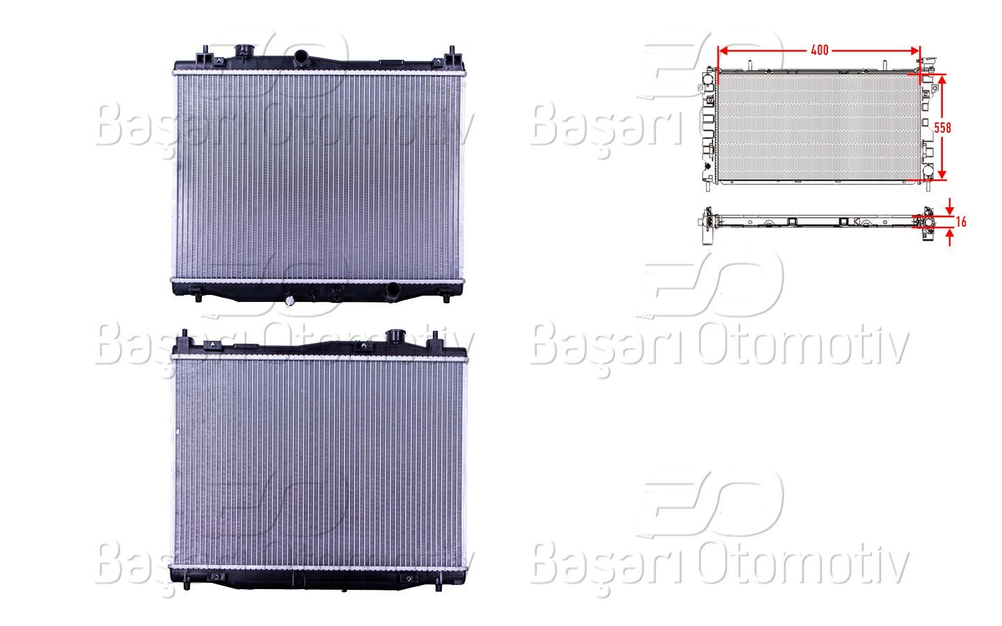 Honda Jazz 4 (GK) 2015 ve Sonrası Uyumlu Su Radyatörü