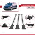 Toyota Sienna (XL10) 1998-2003 Arası ile Uyumlu FLY Model Ara Atkı Tavan Barı Gri 3 Adet