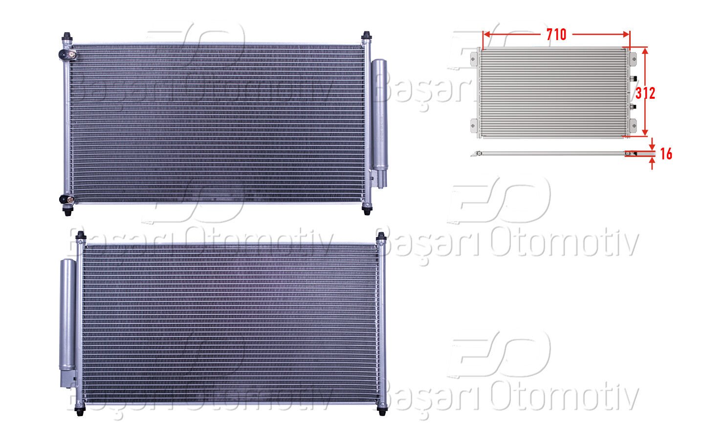 Honda Accord 2013 ve Sonrası Uyumlu Klima Radyatörü