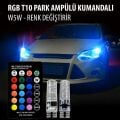 T10 Rgb Kumandalı Çakarlı Park Ampülleri