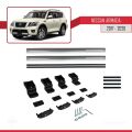 Nissan Armada 2 (Y62) 2017-2020 Arası ile Uyumlu BASIC Model Ara Atkı Tavan Barı Gri 2 Adet