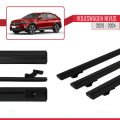 VW Nivus 2020-2024 Arası ile Uyumlu BASIC Model Ara Atkı Tavan Barı Siyah 3 Adet