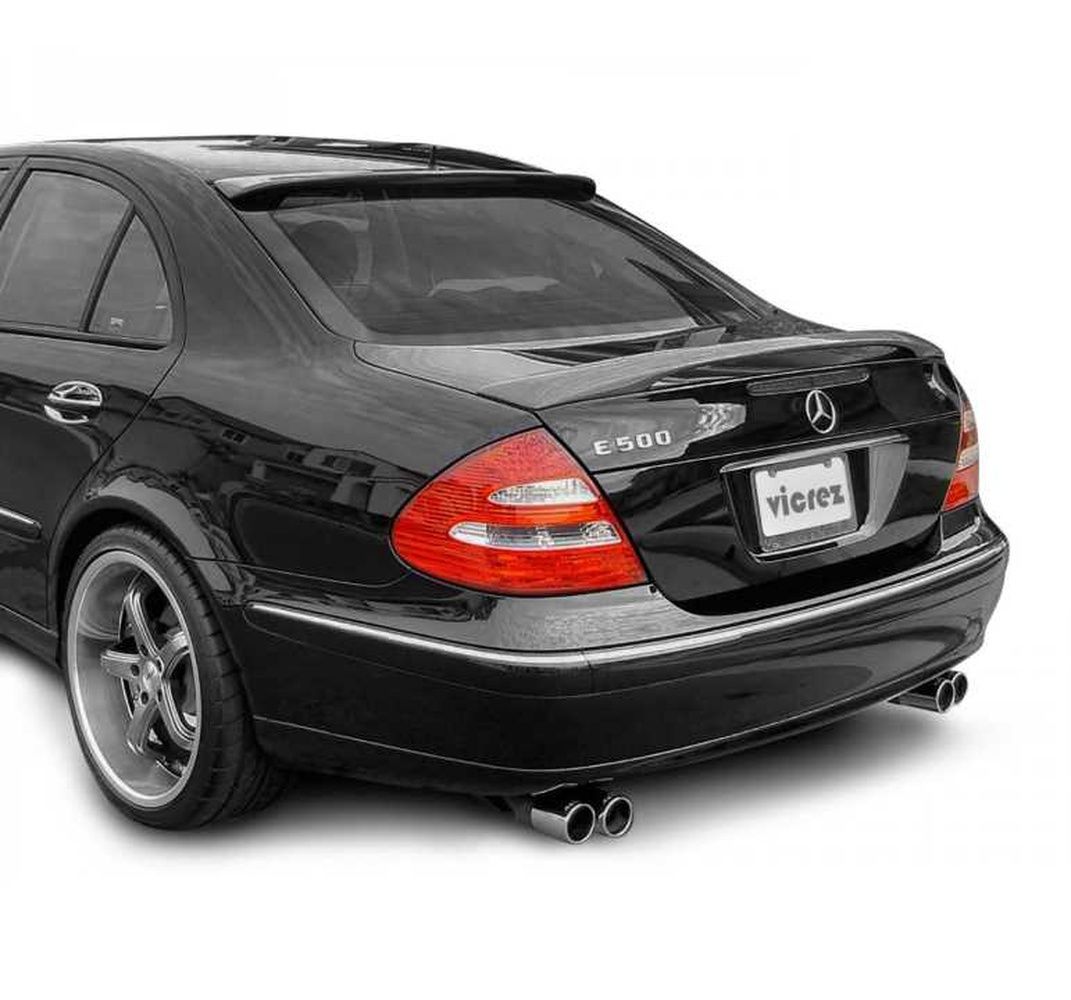 Mercedes W211 2000-2008 E Serisi Uyumlu Cam Üstü Spoiler Parlak Siyah