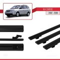 Kia Carens Post-Facelift 2002-2006 Arası ile Uyumlu BASIC Model Ara Atkı Tavan Barı Siyah 3 Adet