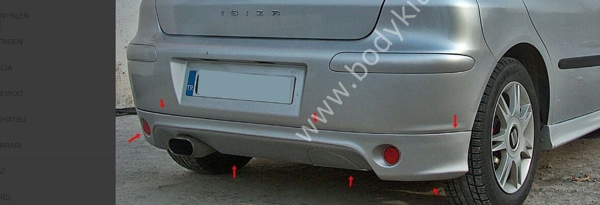 Seat İbiza Mk3 Uyumlu Yedek Parça Arka Tampon Eki