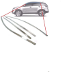 Kıa Sportage Uyumlu 2010-2014 Cam Üstü Çita Krom