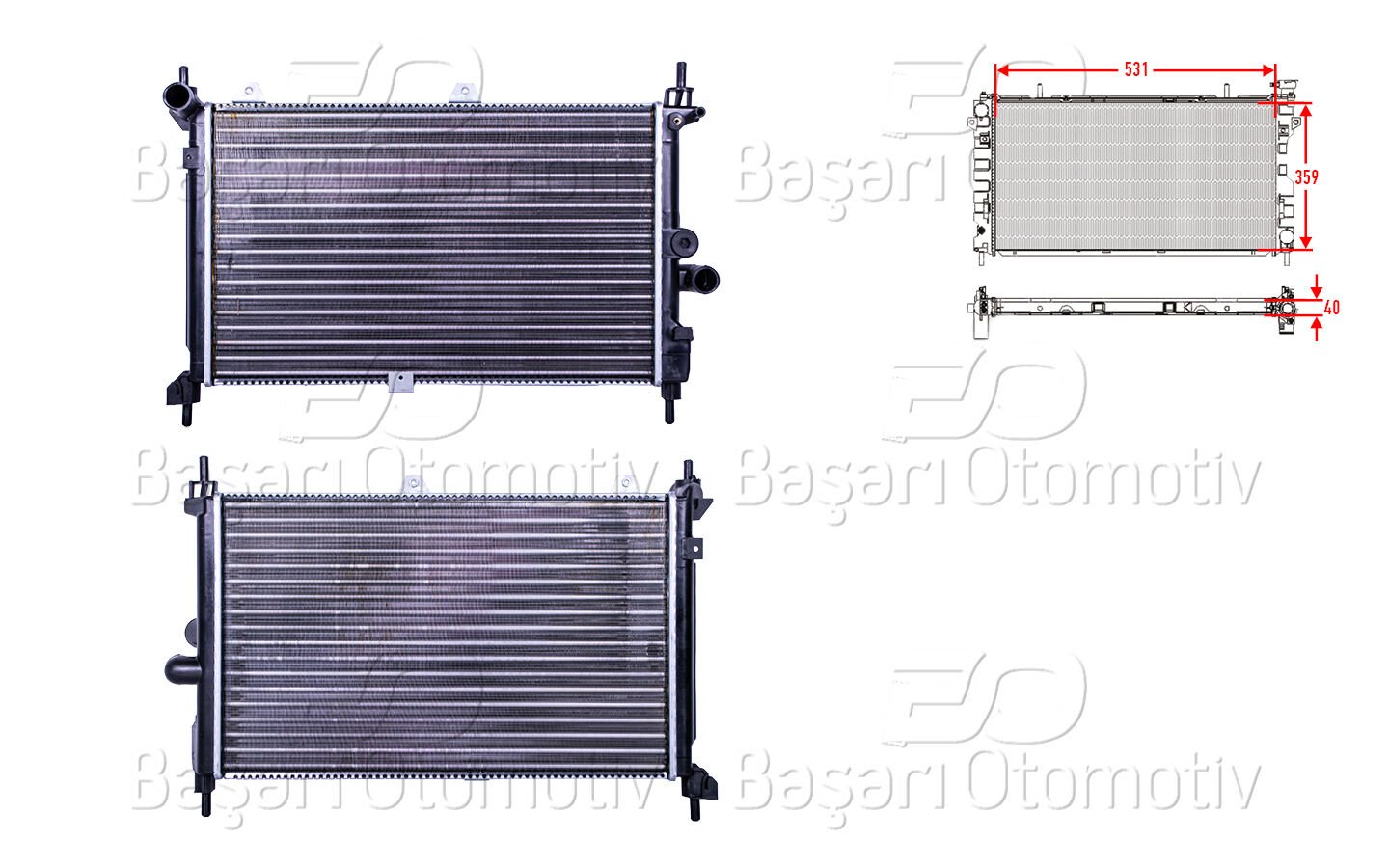 Opel Astra F 1991 ve Sonrası Uyumlu Su Radyatörü