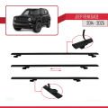 Jeep Renegade (BU) 2014 ve Sonrası ile Uyumlu BASIC Model Ara Atkı Tavan Barı Siyah 3 Adet