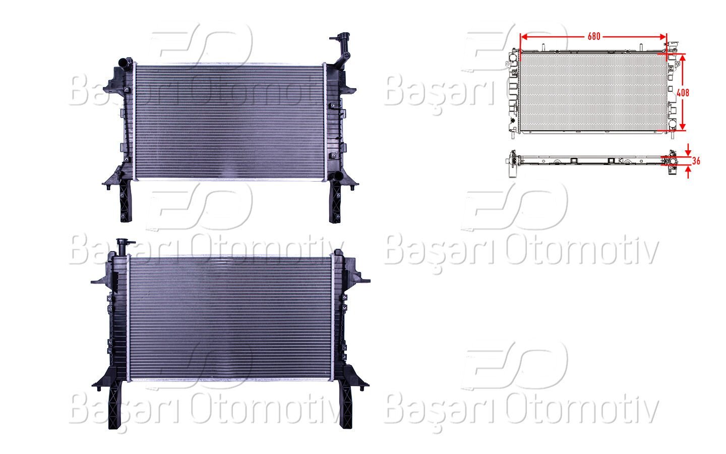 Hyundai H350 2015 ve Sonrası Uyumlu Su Radyatörü