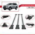 Toyota Land Cruiser Prado (J150) 2010-2023 Arası ile Uyumlu FLY Model Ara Atkı Tavan Barı Gri 3 Adet