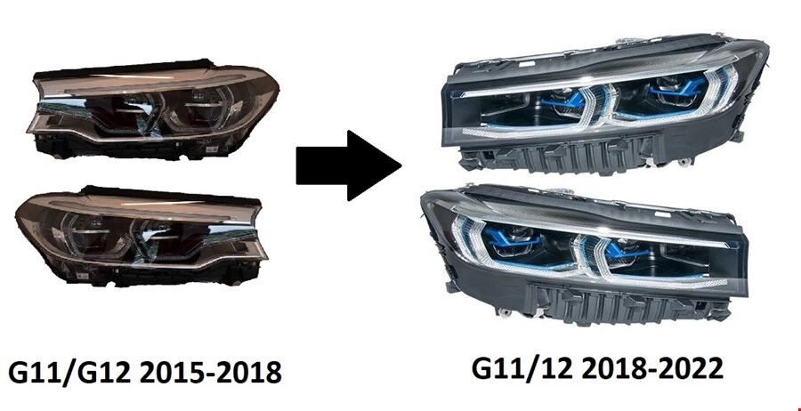 Bmw 7 Serisi G11g12 Makyajlı Kasa DÖnüşüm Lazer Far Seti 2018 Sonrası Uyumlu