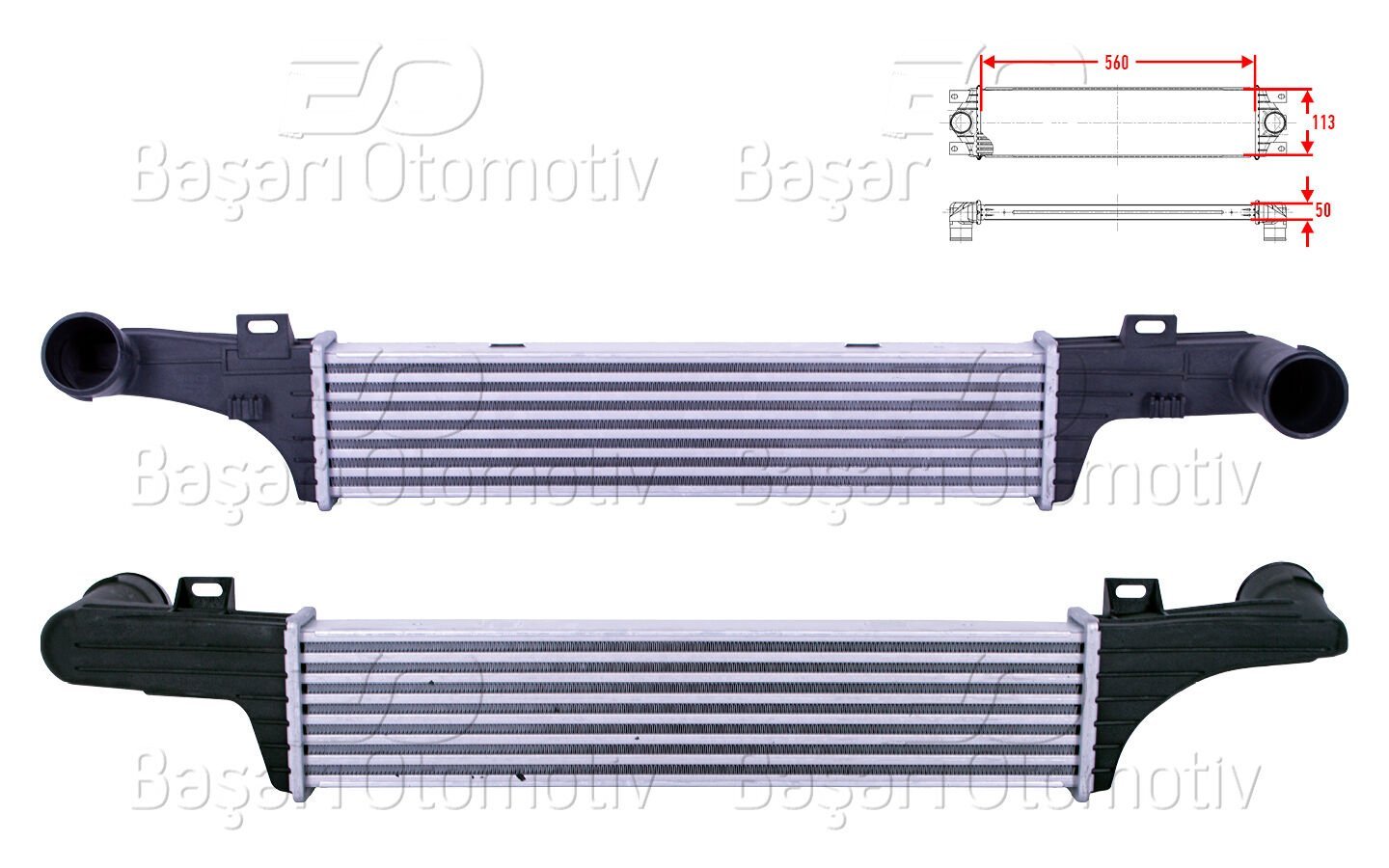 Mercedes-Benz W210 1996 ve Sonrası Uyumlu Turbo Radyatörü (Intercooler)