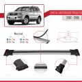 Toyota Land Cruiser Prado (J120) 2002-2006 Arası ile Uyumlu FLY Model Ara Atkı Tavan Barı Gri 3 Adet