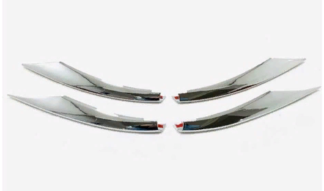 Mercedes W177 A Serisi 2019+ Uyumlu Ön Tampon Bıçakları - 4 Parça - Krom