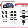 Volkswagen Polo 6 (AE1) Post-Facelift 2021 ve Sonrası ile Uyumlu ACE-4 Ara Atkı Tavan Barı Gri 2 Adet