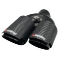 Üniversal Karbon Akrapovic Egzoz Ucu Açılı Çift Çıkış Sol 76x110 020-033L
