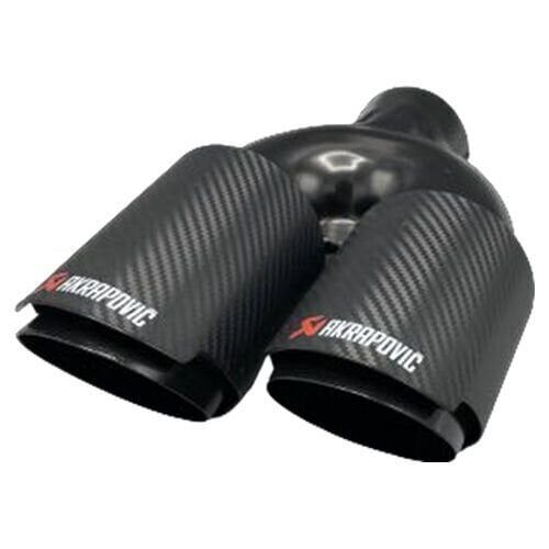 Üniversal Karbon Akrapovic Egzoz Ucu Açılı Çift Çıkış Sol 90x110 020-031L