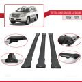 Toyota Land Cruiser V8 (J200) 2008-2021 Arası ile Uyumlu FLY Model Ara Atkı Tavan Barı Siyah 3 Adet