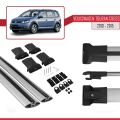 Volkswagen Touran Cross Post-Facelift 2010-2015 Arası ile Uyumlu FLY Model Ara Atkı Tavan Barı Gri 2 Adet