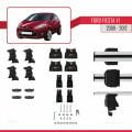 Ford Fiesta 6 Pre-Facelift 2009-2012 Arası ile Uyumlu ACE-4 Ara Atkı Tavan Barı Gri 2 Adet