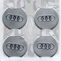 Audi Uyumlu Yedek Parça Gri Alüminyum Yapıştırma Jant Göbeği 4Lü 60mm