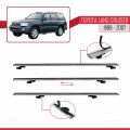 Toyota Land Cruiser 1998-2007 Arası ile Uyumlu BASIC Model Ara Atkı Tavan Barı Gri 3 Adet
