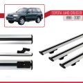 Toyota Land Cruiser 1998-2007 Arası ile Uyumlu BASIC Model Ara Atkı Tavan Barı Gri 3 Adet
