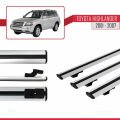 Toyota Highlander 2001-2007 Arası ile Uyumlu BASIC Model Ara Atkı Tavan Barı Gri 3 Adet