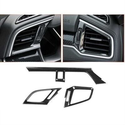 Honda Civic Fc5 Uyumlu Yedek Parça 2016-2020 Hava Menfez Kaplama 3 Parça Karbon