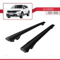 Kia Sorento 4 (MQ4) 2021 ve Sonrası ile Uyumlu HOOK Model Ara Atkı Tavan Barı Siyah 2 Adet
