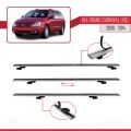 Kia Grand Carnival 2 (VQ) 2006-2014 Arası ile Uyumlu BASIC Model Ara Atkı Tavan Barı Gri 3 Adet