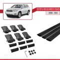 Toyota Highlander (XU40) 2008-2013 Arası ile Uyumlu FLY Model Ara Atkı Tavan Barı Siyah 3 Adet