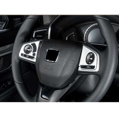 Honda Civic Fc5 Uyumlu Yedek Parça 2016-2020 Direksyon Kaplaması 2 Parça Silver