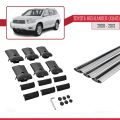 Toyota Highlander (XU40) 2008-2013 Arası ile Uyumlu FLY Model Ara Atkı Tavan Barı Gri 3 Adet