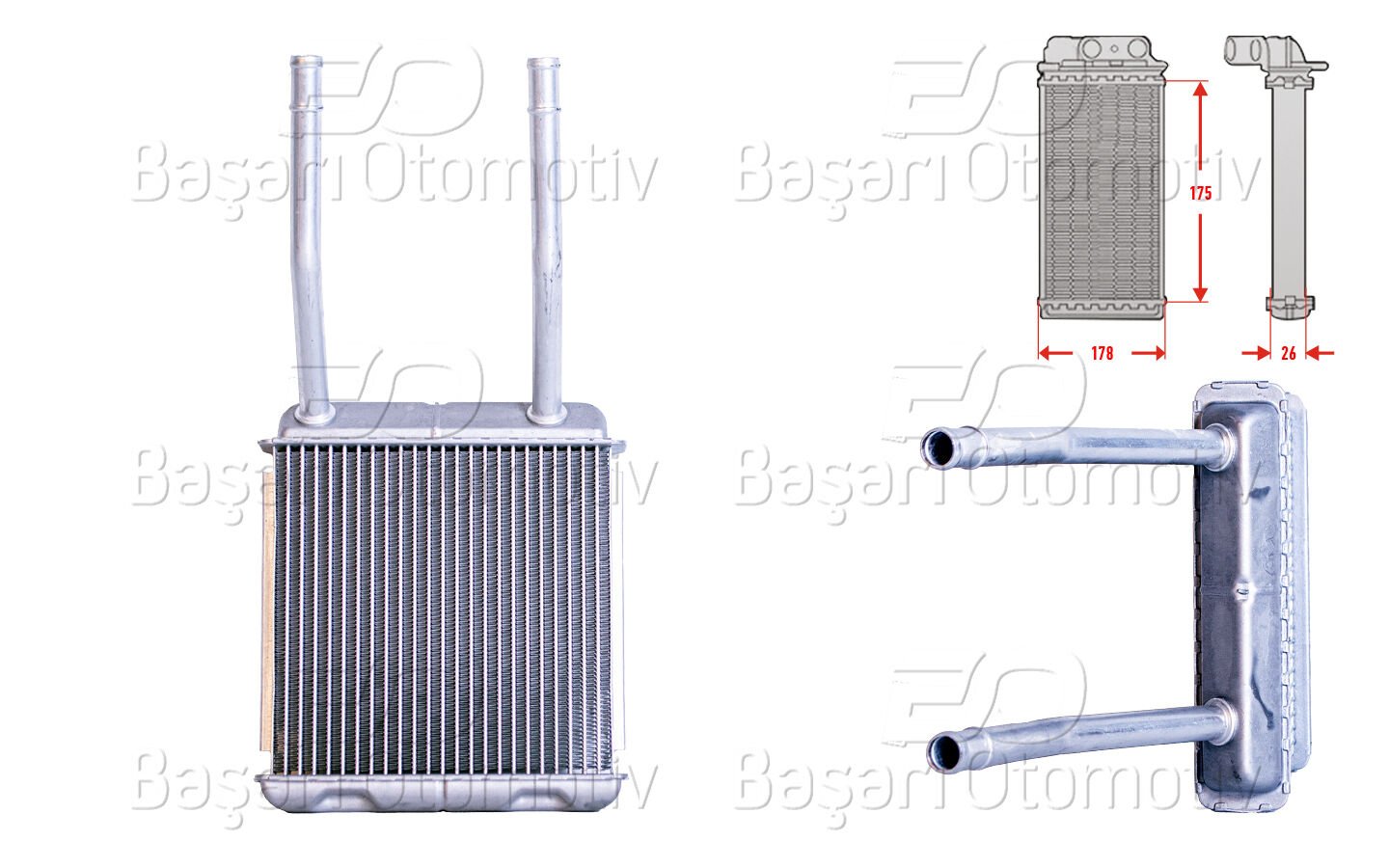 Opel Astra F 1991 ve Sonrası Uyumlu Kalorifer Radyatörü