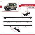 Renault Kangoo (X76) Post-Facelift 2003-2008 Arası ile Uyumlu BASIC Model Ara Atkı Tavan Barı Siyah 3 Adet