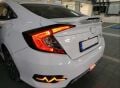 Honda Civic Uyumlu Yedek Parça FC5 2016-2020 İçin Uyumlu Orta Boy Işıklı Spoiler (Boyasız)