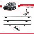 Renault Kangoo 2 (X61) 2007-2020 Arası ile Uyumlu BASIC Model Ara Atkı Tavan Barı Gri 3 Adet