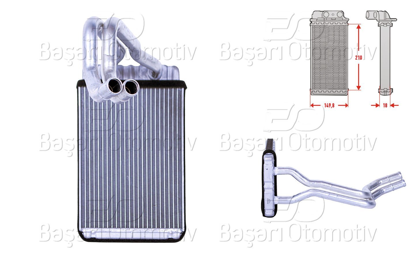 Hyundai Matrix Elantra Lavita 2001-2010 Uyumlu Kalorifer Radyatörü