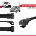 Ford Transit/Tourneo Courier Pre-Facelift 2014-2017 Arası ile Uyumlu ACE-1 Ara Atkı Tavan Barı Siyah 4 Adet