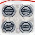 Nissan Uyumlu  Gri Alüminyum Yapıştırma Jant Göbeği 4Lü 60mm