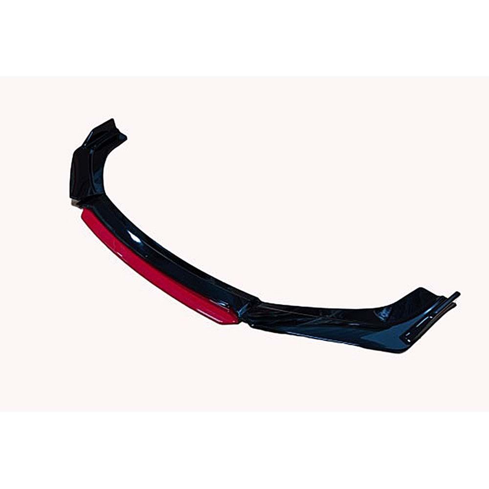Üniversal 4 Parça Flaplı Ön Lip Piano Black ABS / (FC5 - KIRMIZI)