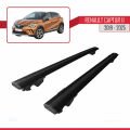Renault Captur 2 2019 ve Sonrası ile Uyumlu HOOK Model Ara Atkı Tavan Barı Siyah 2 Adet