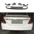 Mercedes C Class W205 2014-2018 Sedan Uyumlu Yedek Parça Difüzör Krom
