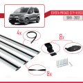 Toyota Proace City Verso 2019-2022 Arası ile Uyumlu BASIC Model Ara Atkı Tavan Barı Gri 4 Adet